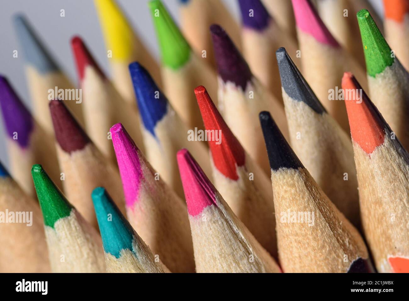 colored pencils close-up Stock Photo