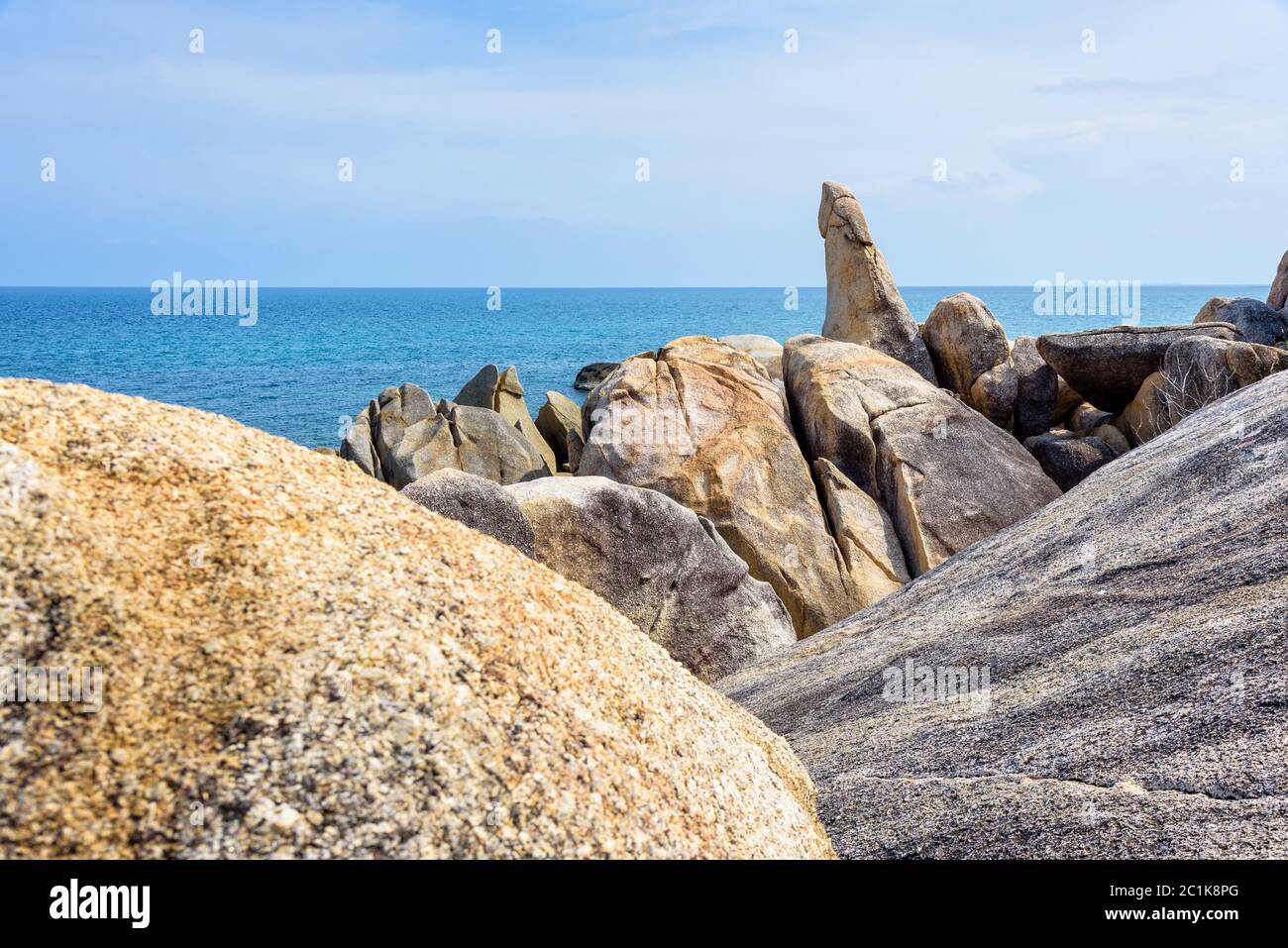 Hin Ta Hin Yai symbol of Koh Samui Stock Photo