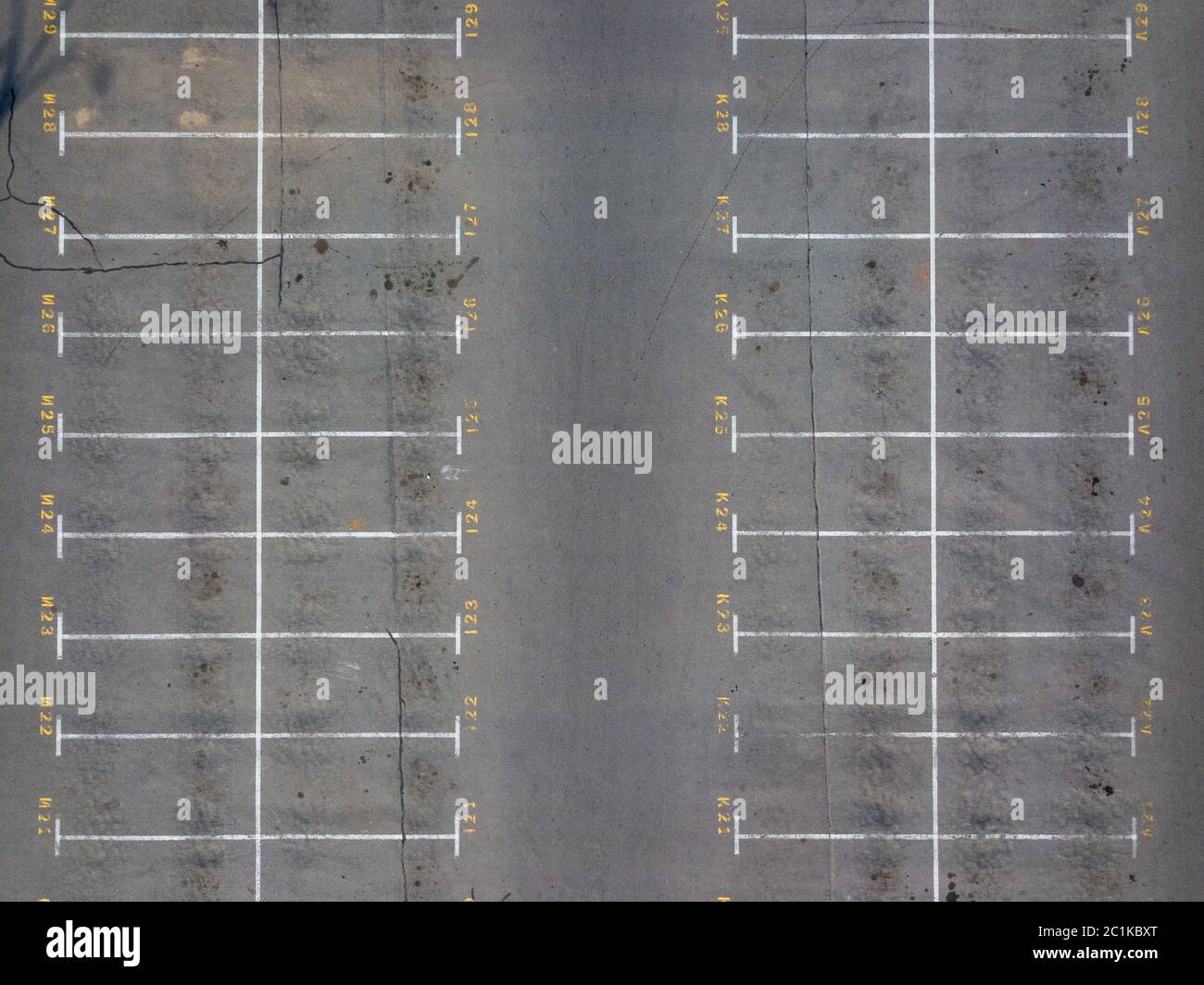 Asphalt floor with parking lot at city center, vacant parking lot