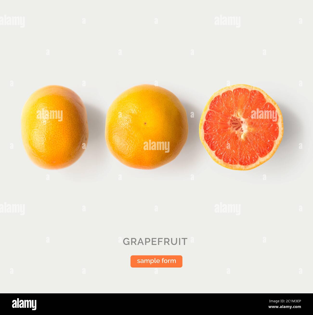 Seamless pattern with grapefruit. Tropical abstract background. Grapefruit on the white background. Stock Photo