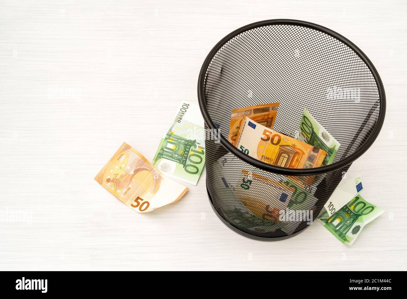 Money in bin, euro hi-res stock photography and images - Alamy