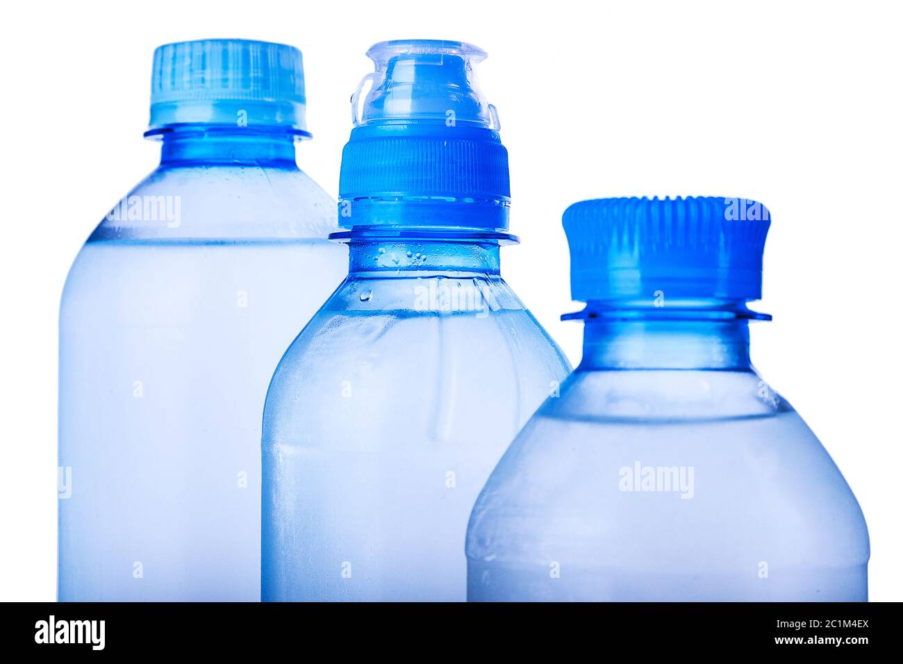 Water plastic bottle on white background Stock Photo