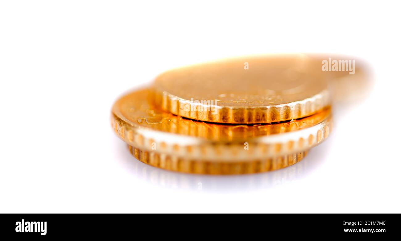 coins in closeup - isolated Stock Photo - Alamy