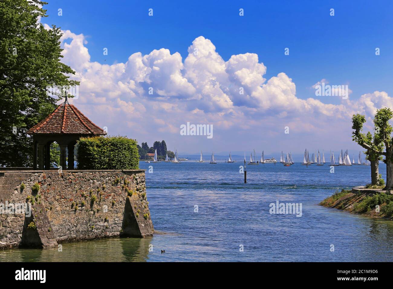 view of lake constance near constance Stock Photo