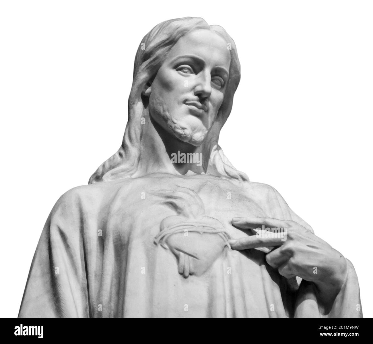 Jesus Christ Statue isolated over white background with clipping path Stock Photo Alamy