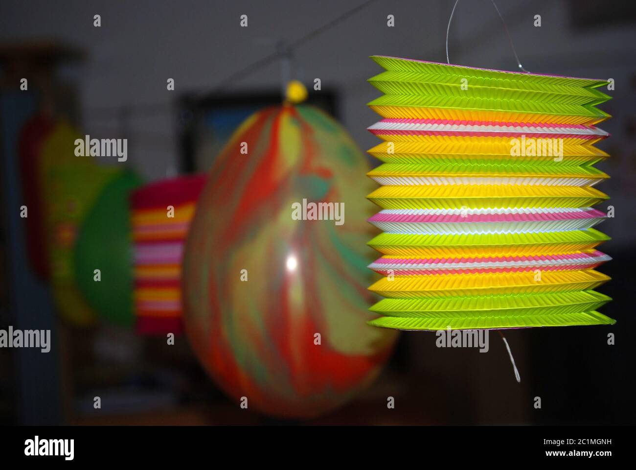 Lampion und Luftballon Stock Photo