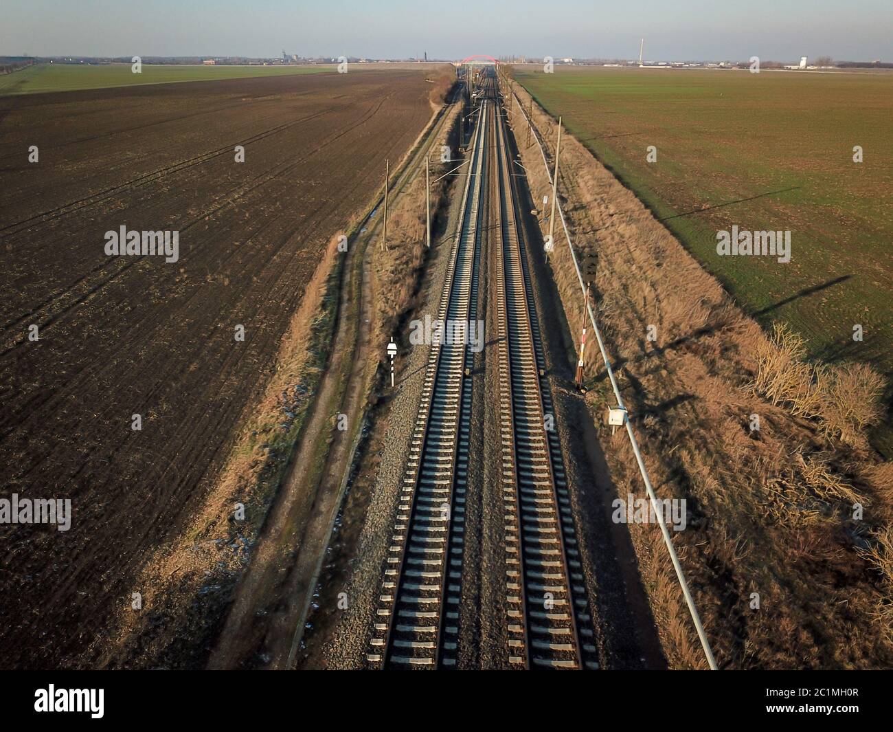 these are details of points, rails and infrastructure Stock Photo - Alamy