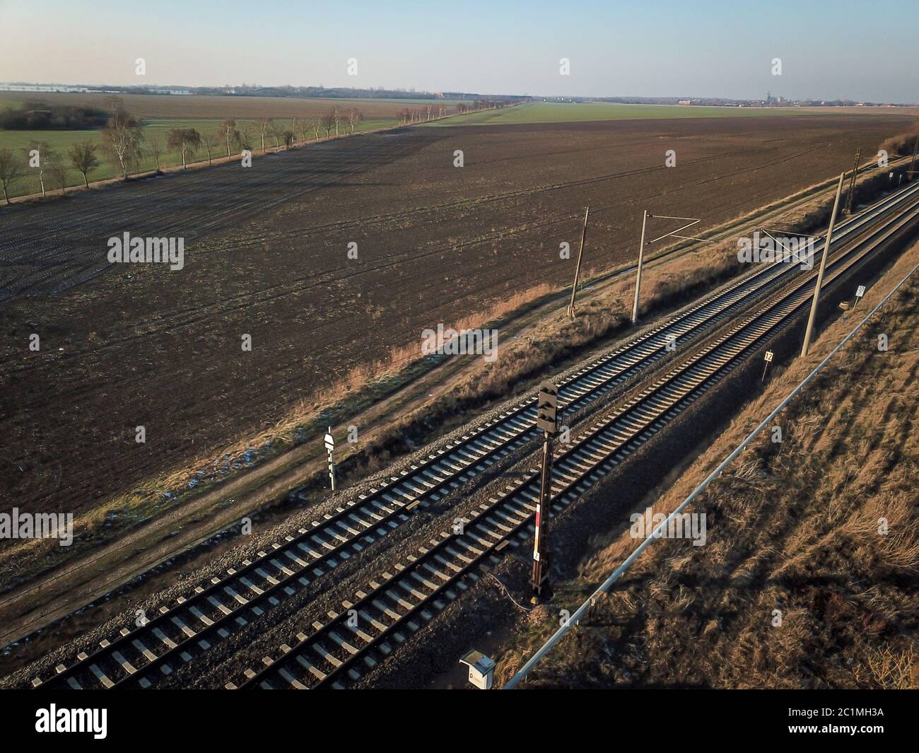 these are details of points, rails and infrastructure Stock Photo - Alamy