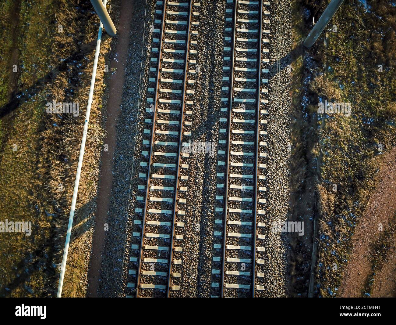these are details of points, rails and infrastructure Stock Photo - Alamy