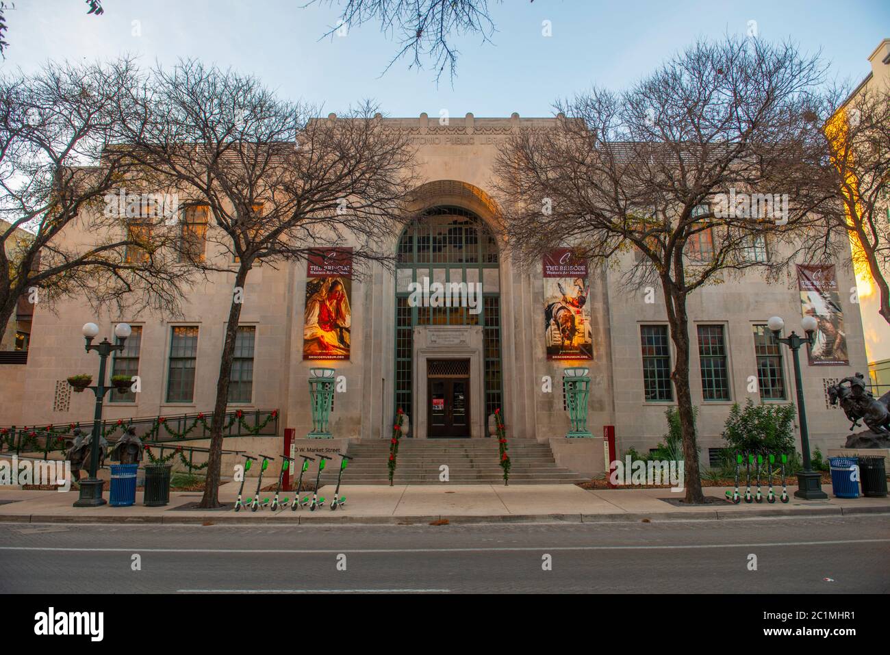 San Antonio Museum of Art at sunrise in downtown San Antonio, Texas