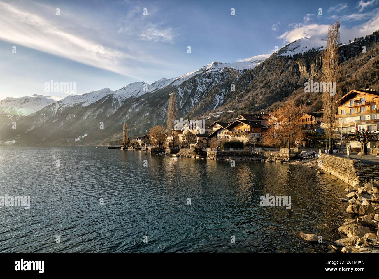 Evening at the Lake of Brienz Stock Photo