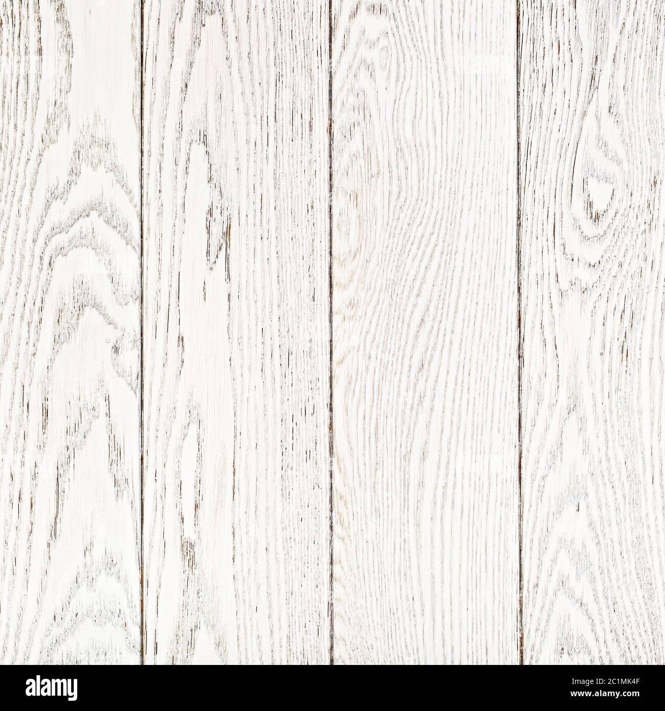 White Painted Oak Boards Background Stock Photo