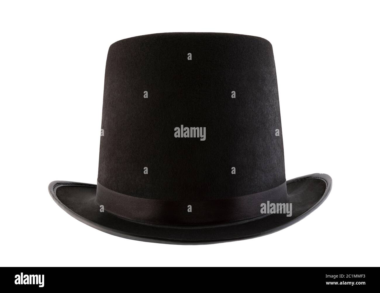 Black vintage top hat isolated on white background Stock Photo - Alamy