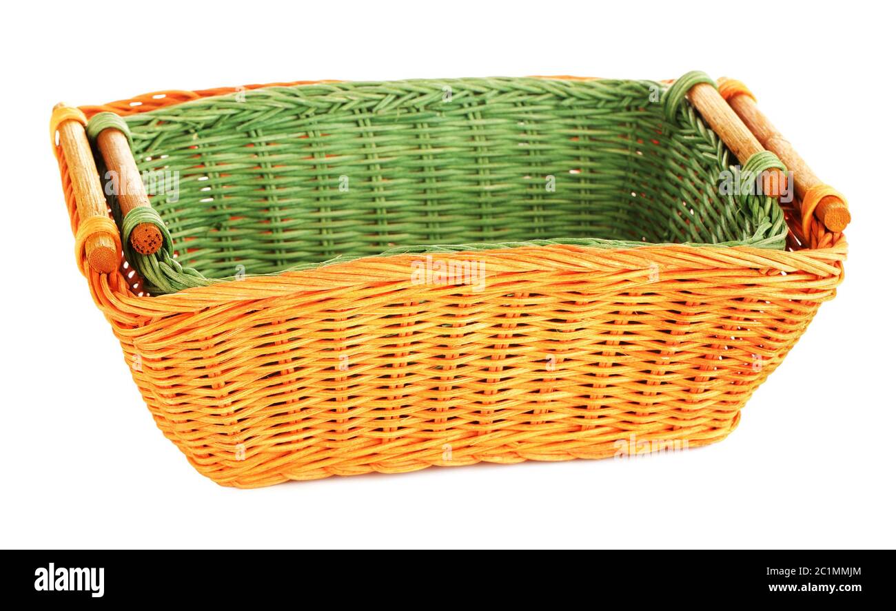 Two Wooden Baskets Stock Photo