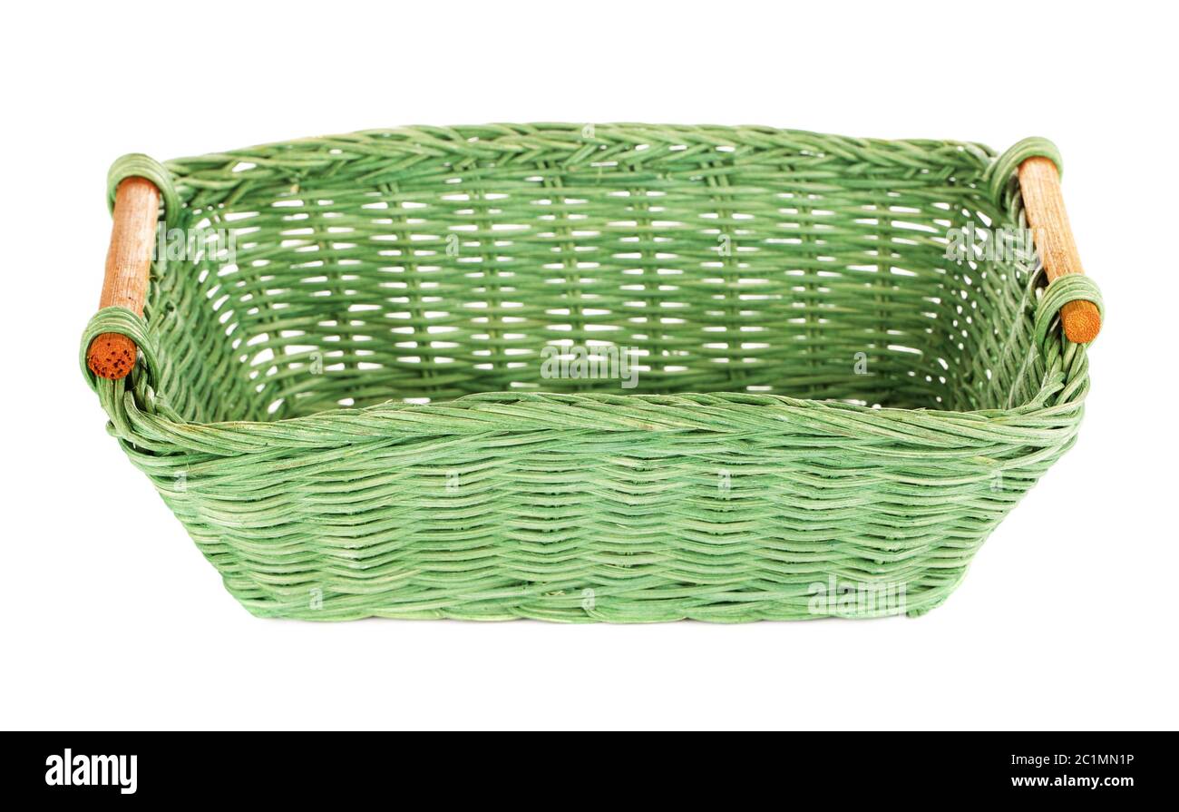 Green Wooden Basket Stock Photo Alamy