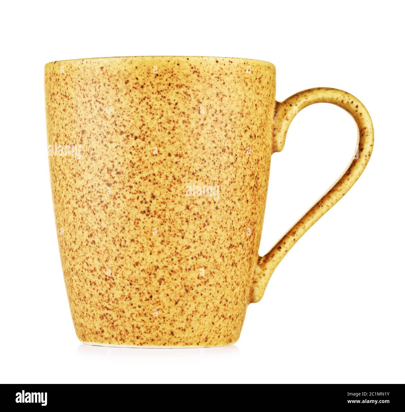 Yellow Spotted Coffee Mug Stock Photo