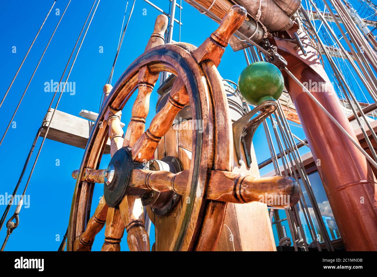 close up of an steering wheel Stock Photo