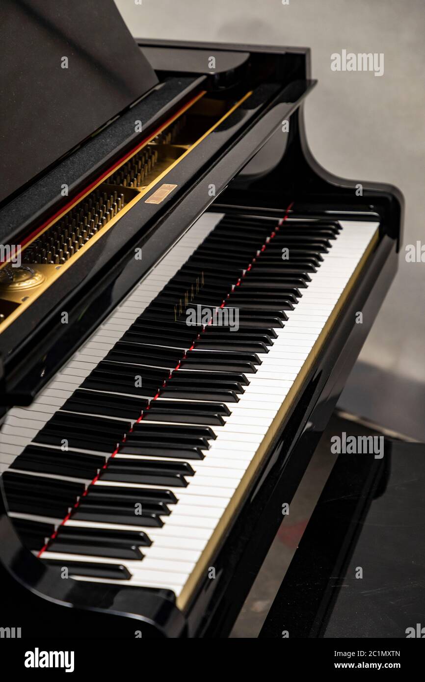 Beverly Hills, USA. 15th June, 2020. Frank Sinatra Yamaha G1 baby grand piano gifted to Tina Sinatra. Music Icons auction preview at JulienÕs Auctions. Hundreds of instruments, clothing, and curios owned by popular music icons including Prince, Curt Cobain, Elvis, Whitney Houston, Lady Gaga, and many more. 6/15/2020 Beverly Hills, CA USA (Photo by Ted Soqui/SIPA USA) Credit: Sipa USA/Alamy Live News Stock Photo