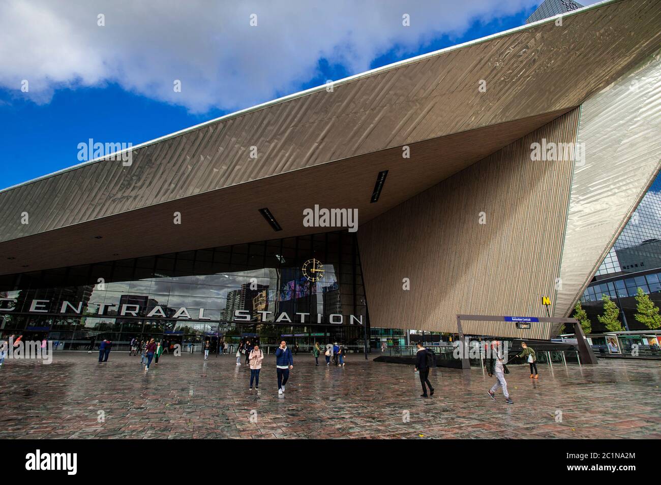 Rotterdam Central Station, Rotterdam, The Netherlands. Design start: 2003. Construction start: 2007. Completion date: 2014.  Client: Gemeentewerken Ro Stock Photo