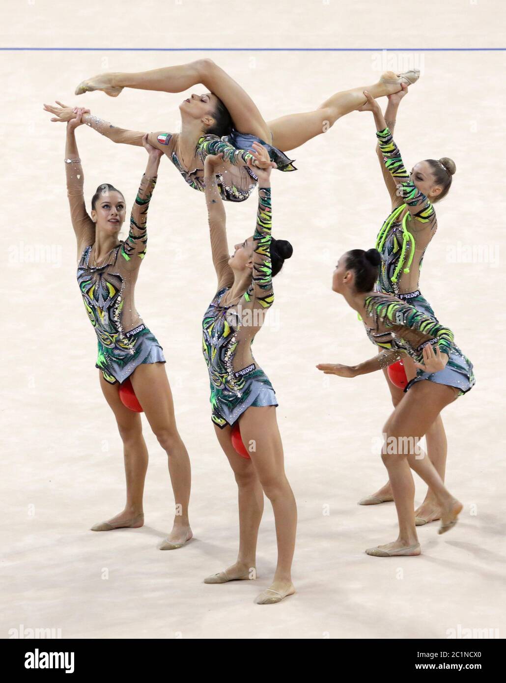 Team Italy Rhythmic Gymnastics Stock Photo Alamy