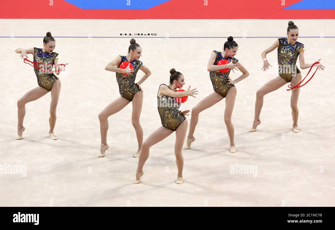 Team Ukraine Rhythmic Gymnastics Stock Photo Alamy