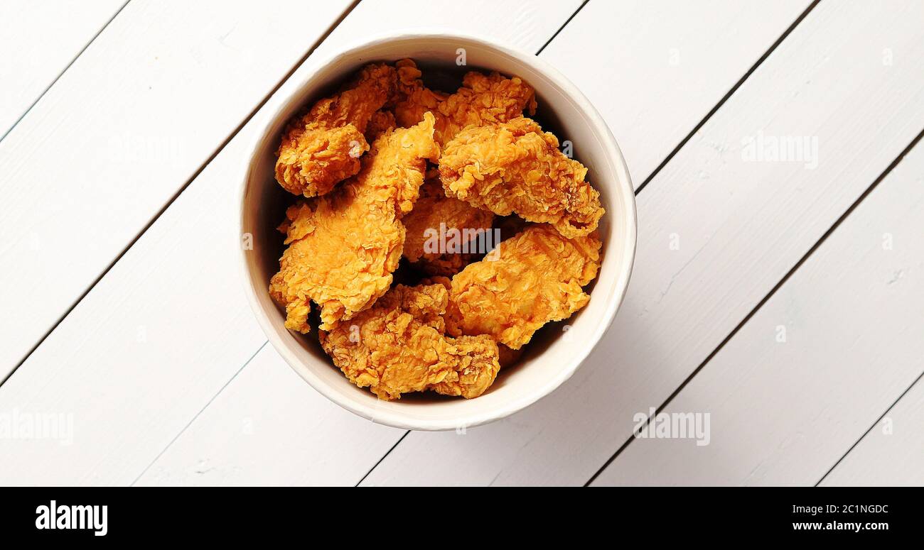 Bucket of chicken wings Stock Photo