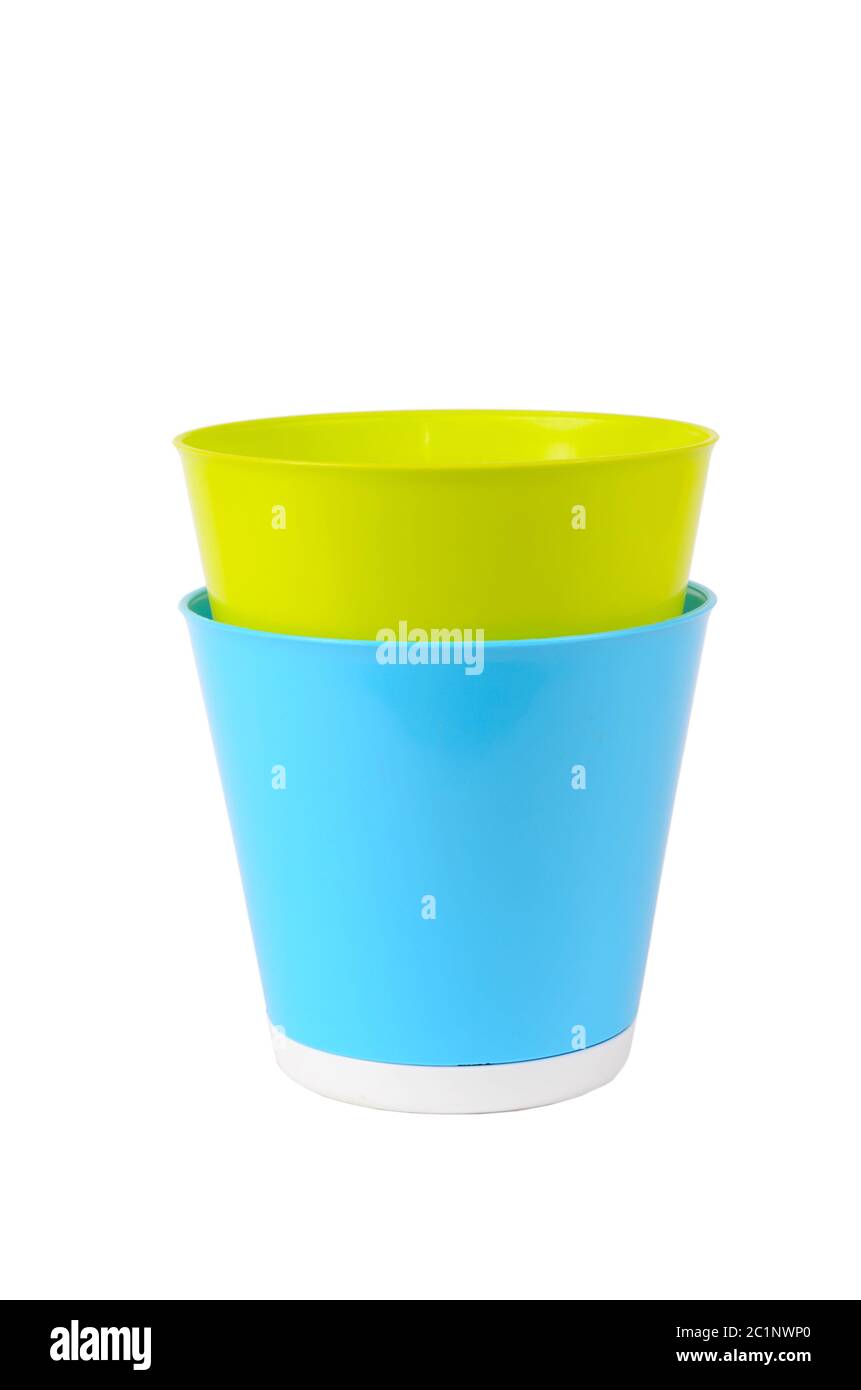Empty flower pot isolated on white background Stock Photo - Alamy