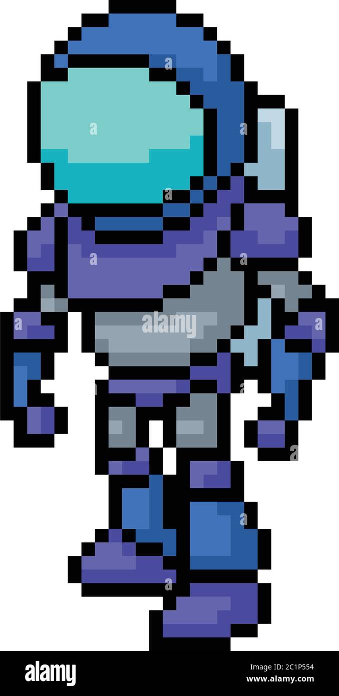 vector pixel art robot modern isolated cartoon Stock Vector Image & Art -  Alamy