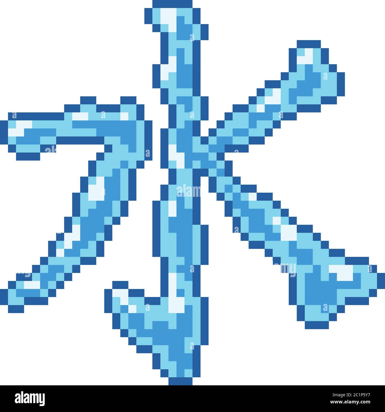 vector pixel art kanji water isolated cartoon Stock Vector Image & Art ...