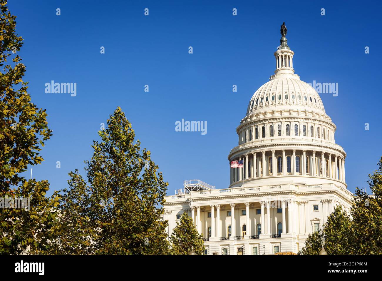Facade of the United States Congress on Capitol Hill, Washington DC Stock Photo
