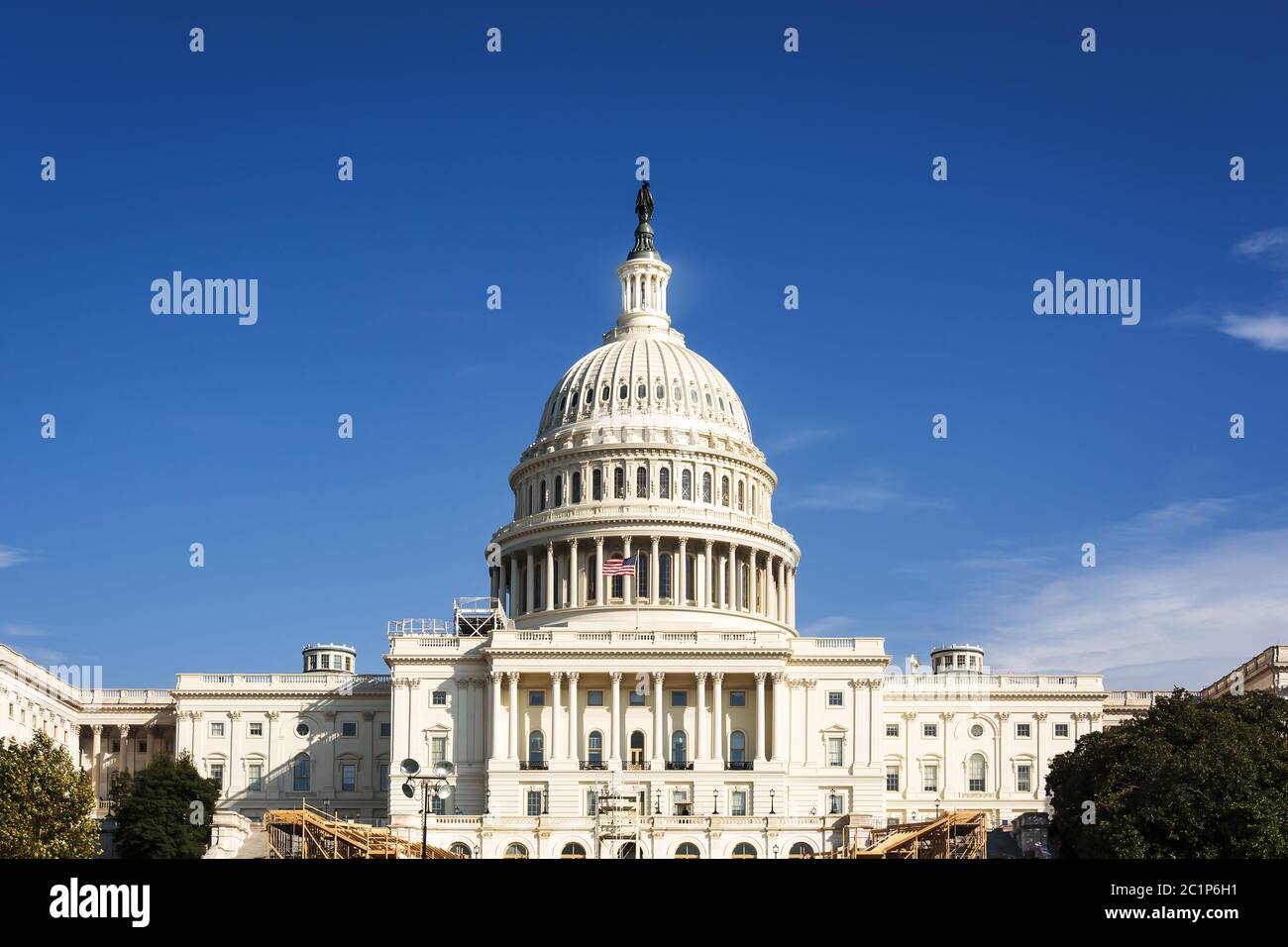 Facade of the United States Congress on Capitol Hill, Washington DC Stock Photo