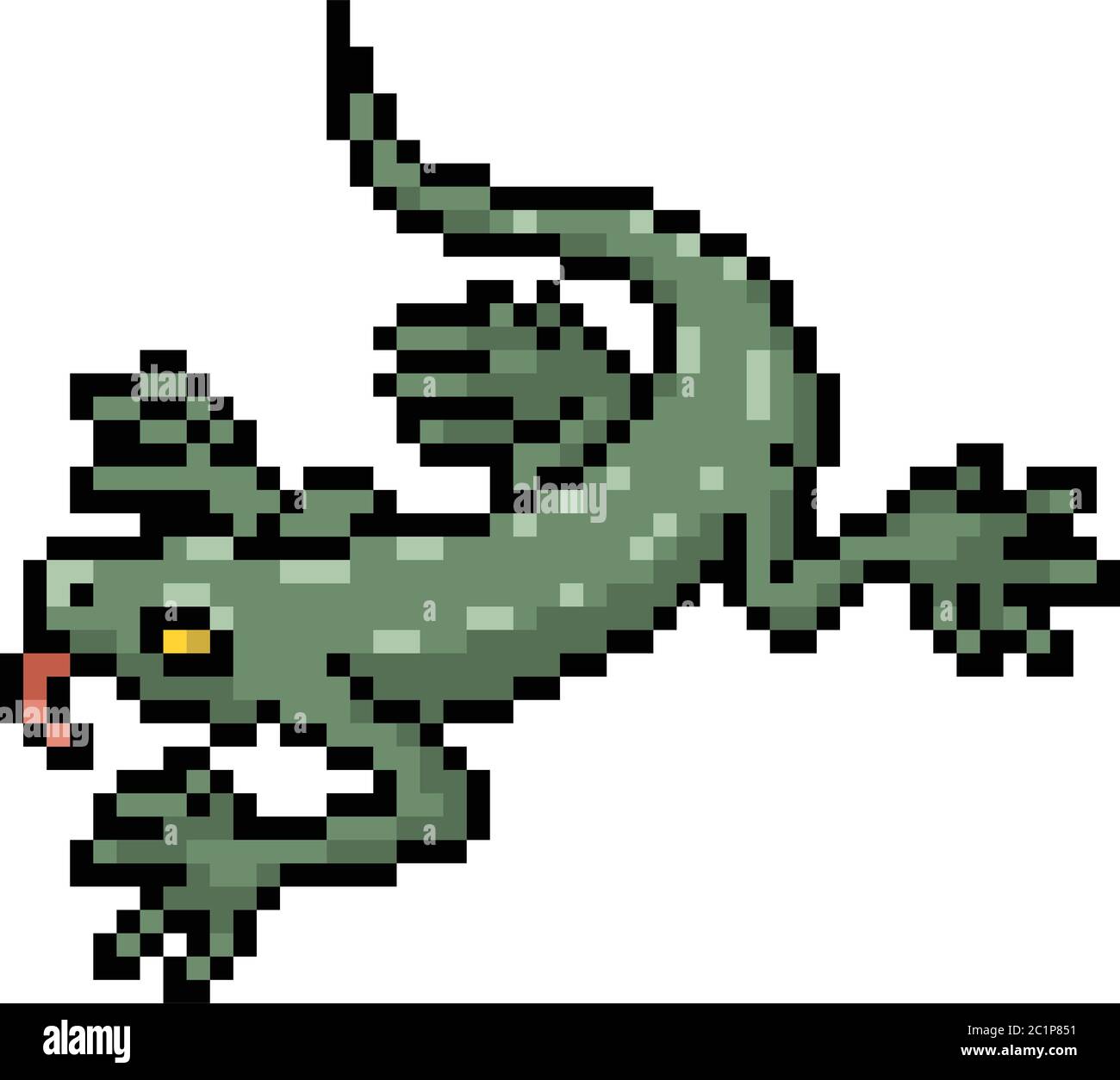 vector pixel art gecko green isolated cartoon stock vector image & art alamy vector pixel art gecko