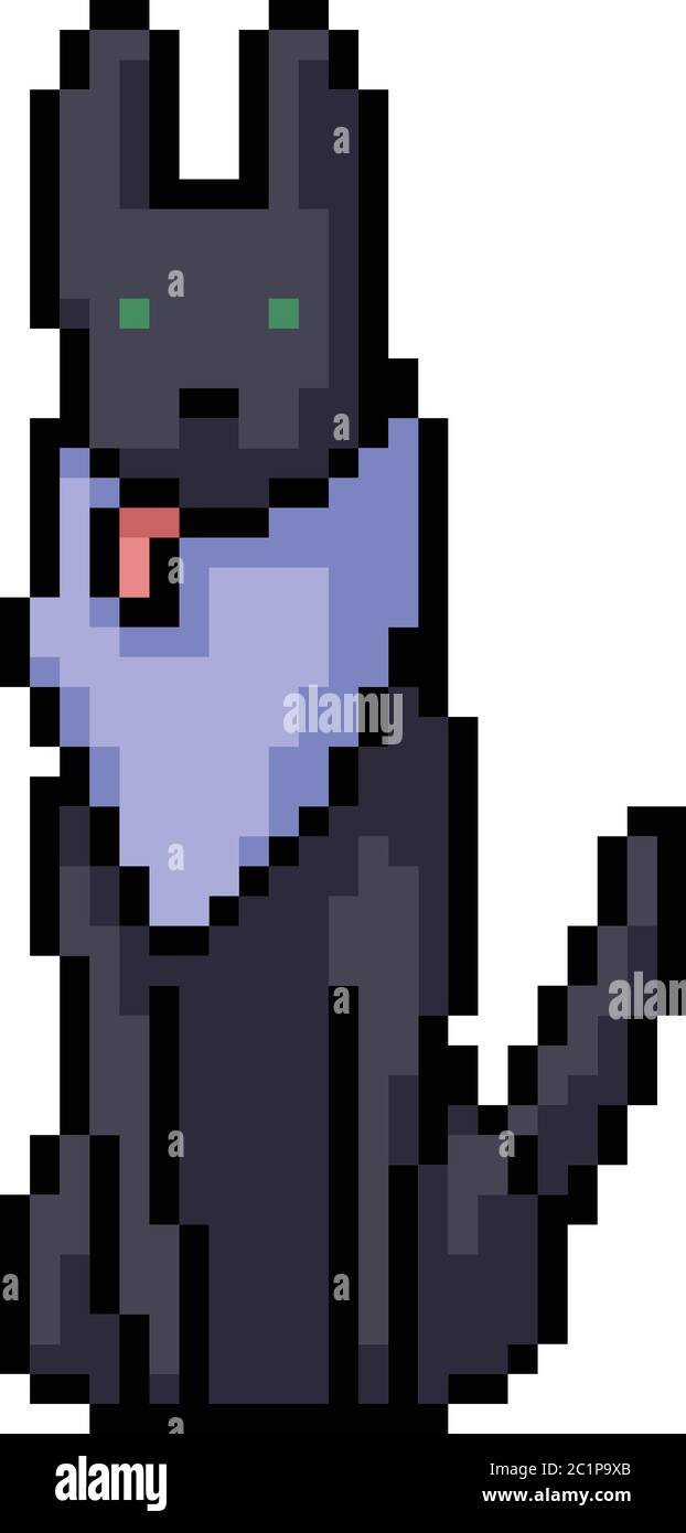 pics Black And White Pixel Art Dog https www alamy com vector pixel art black dog isolated cartoon image362523123 html