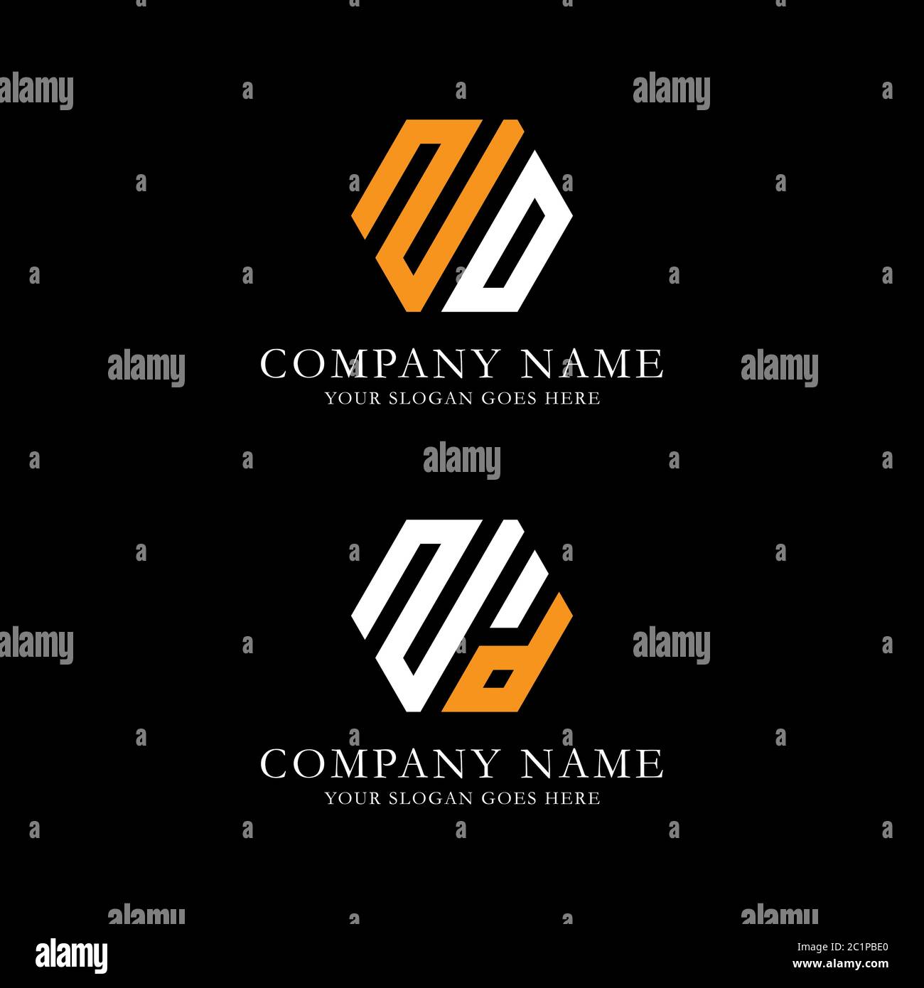 Creative monogram Letter ZD logo vector, line art initial name logo design Stock Vector