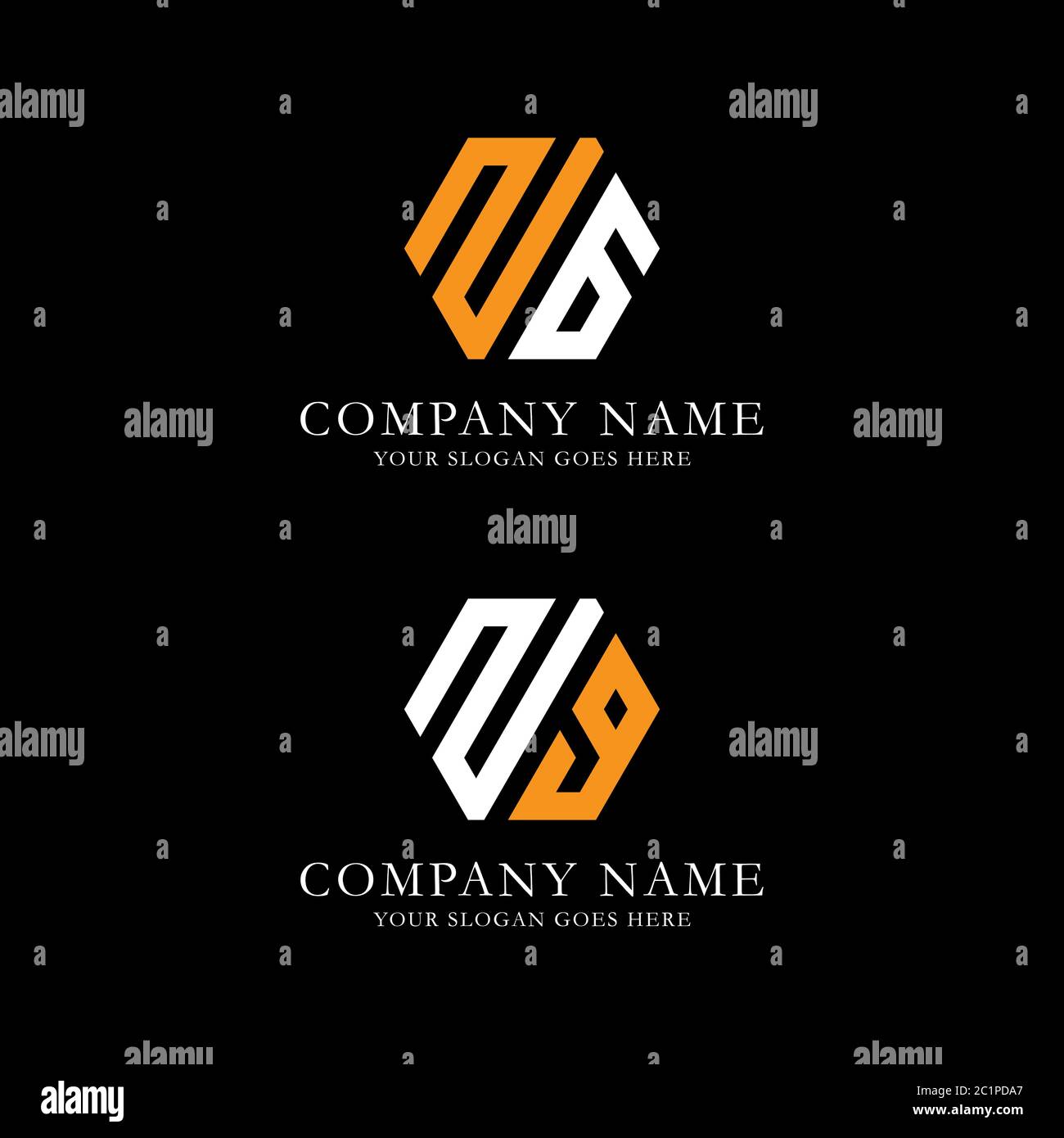Creative monogram Letter ZG logo vector, line art initial name logo design Stock Vector