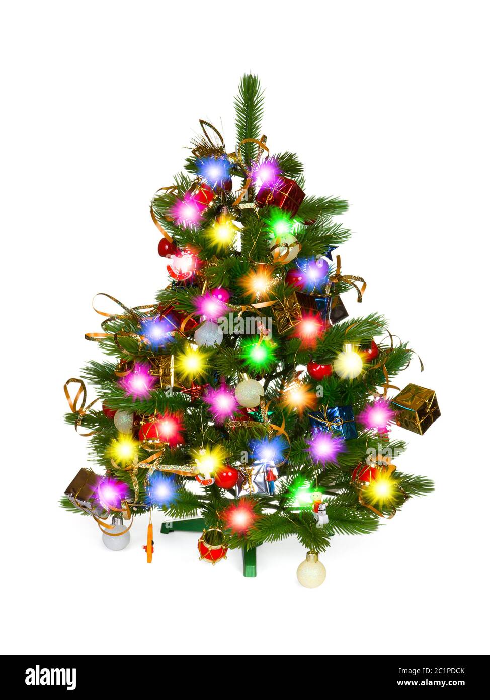 Decorated christmas tree Stock Photo