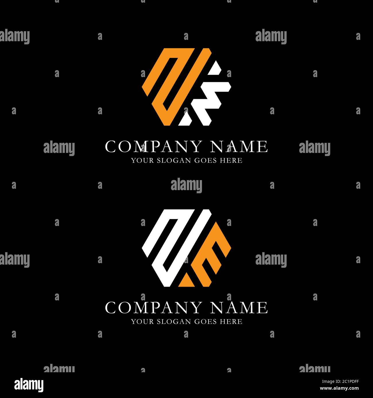 Creative monogram Letter ZM logo vector, line art initial name logo design Stock Vector
