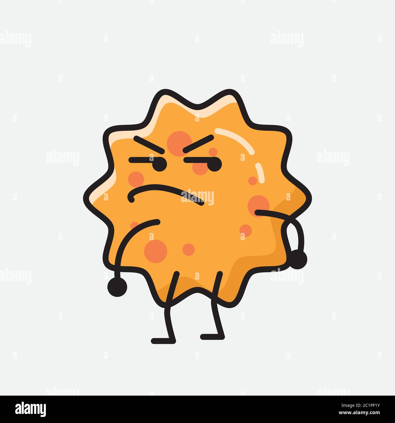 An illustration of Cute Virus Mascot Vector Character in Flat Design ...