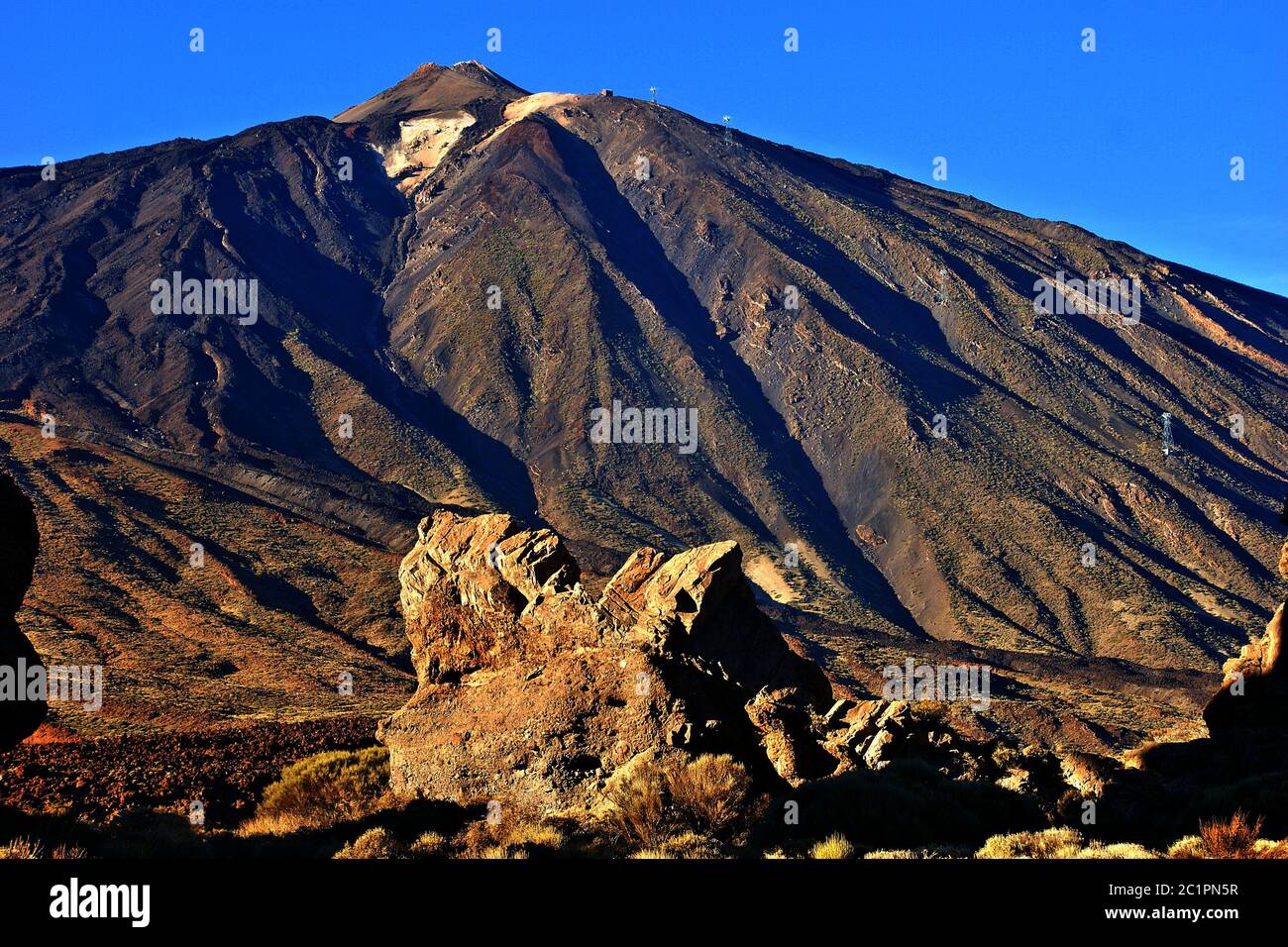 Teide mit Seilbahn Stock Photo