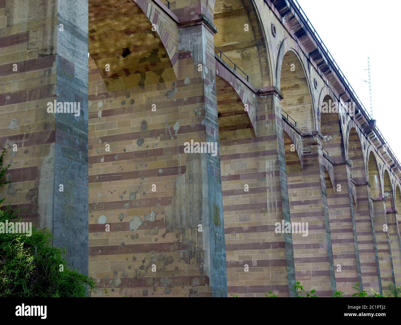 Historic stone arch bridge in southern Germany Stock Photo