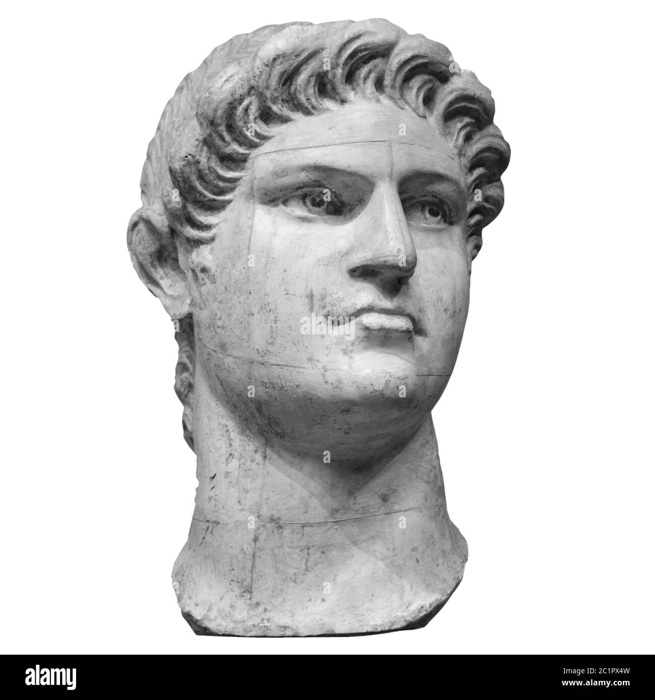 Marble sculpture emperor claudius roman imperial portrait Black and