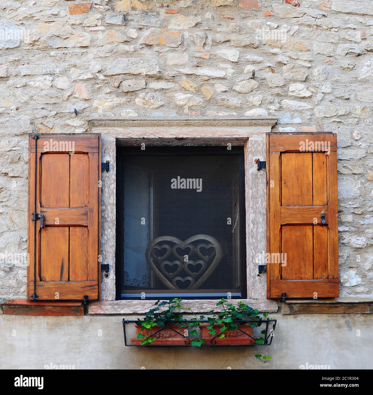 Italian window with shutters Stock Photo Alamy