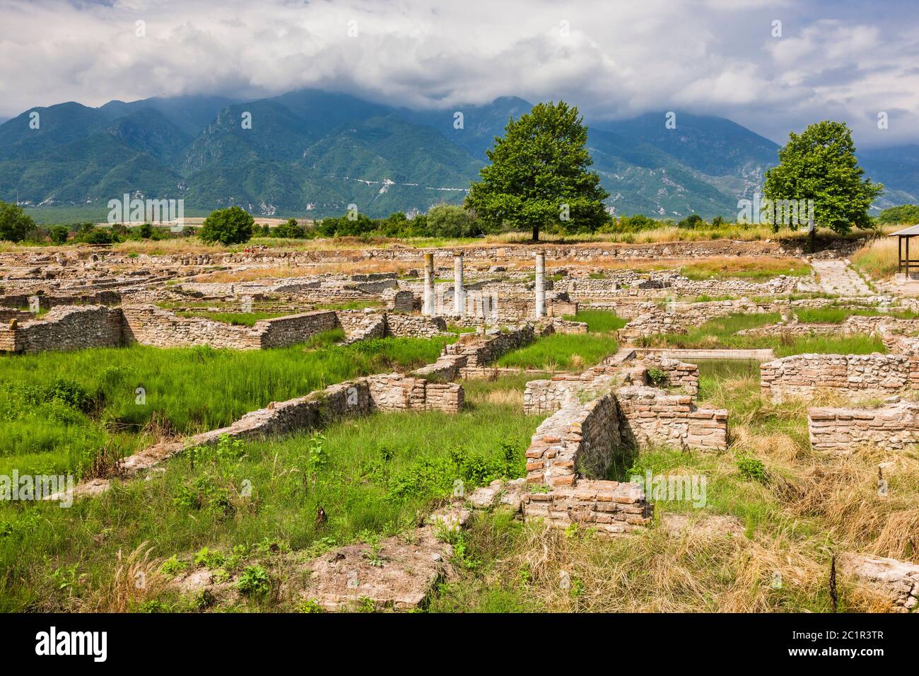 Archaeological Site of Dion, sanctuaries of Hellenistic and Roman periods,Dion, Central Macedonia,Greece,Europe Stock Photo