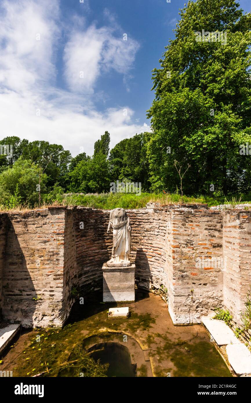 Archaeological Site of Dion, sanctuaries of Hellenistic and Roman periods,Dion, Central Macedonia,Greece,Europe Stock Photo