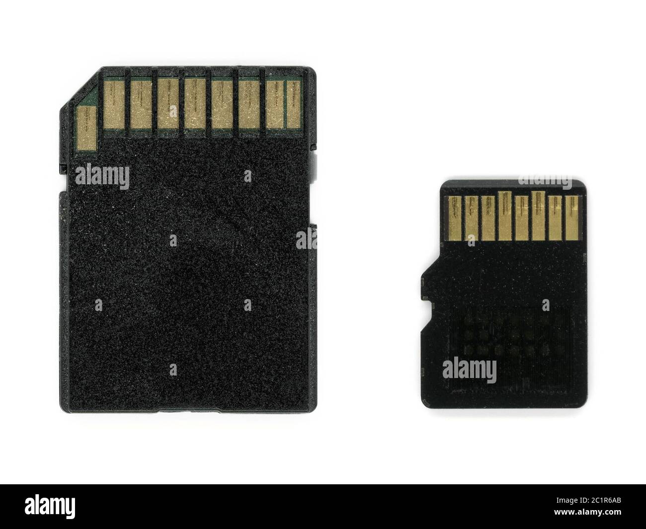 SD and micro SD memory card comparison Stock Photo Alamy