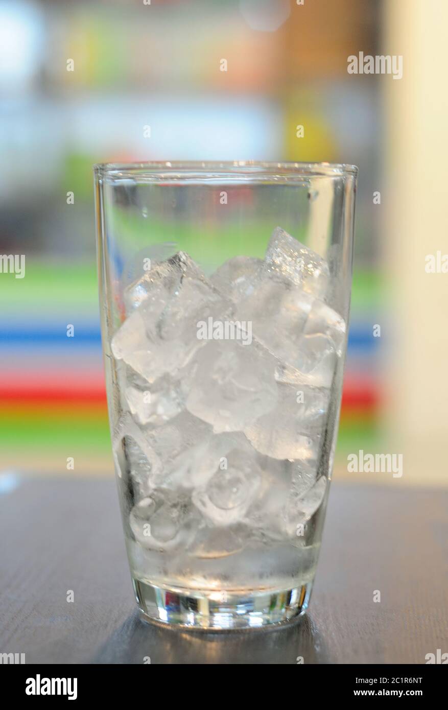 A Glass of Ice Stock Photo