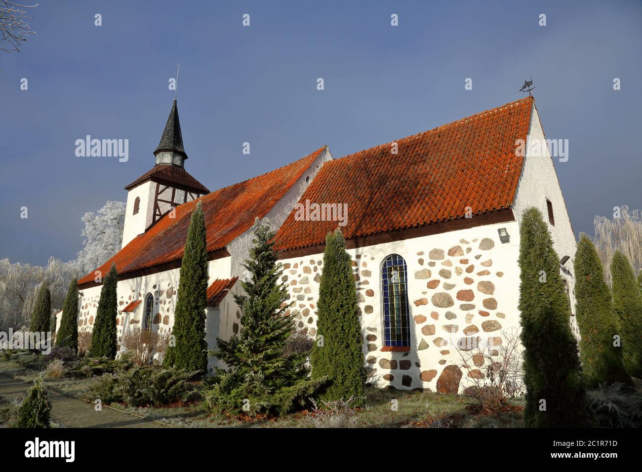 Kirch Heiligenwalde, now the Church of St. Nicholas. Kaliningrad region, Russia Stock Photo