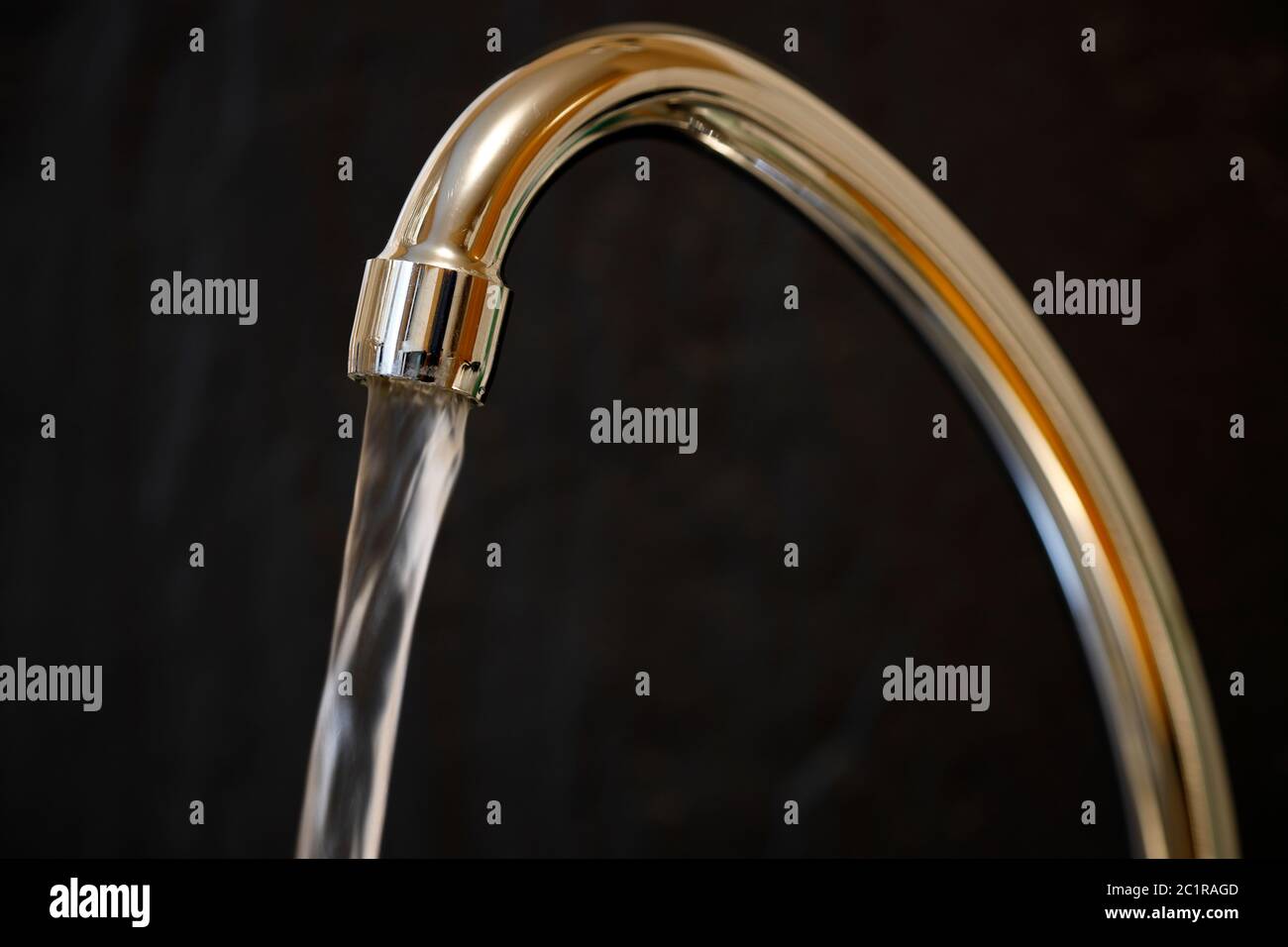 Faucet with running water Stock Photo Alamy