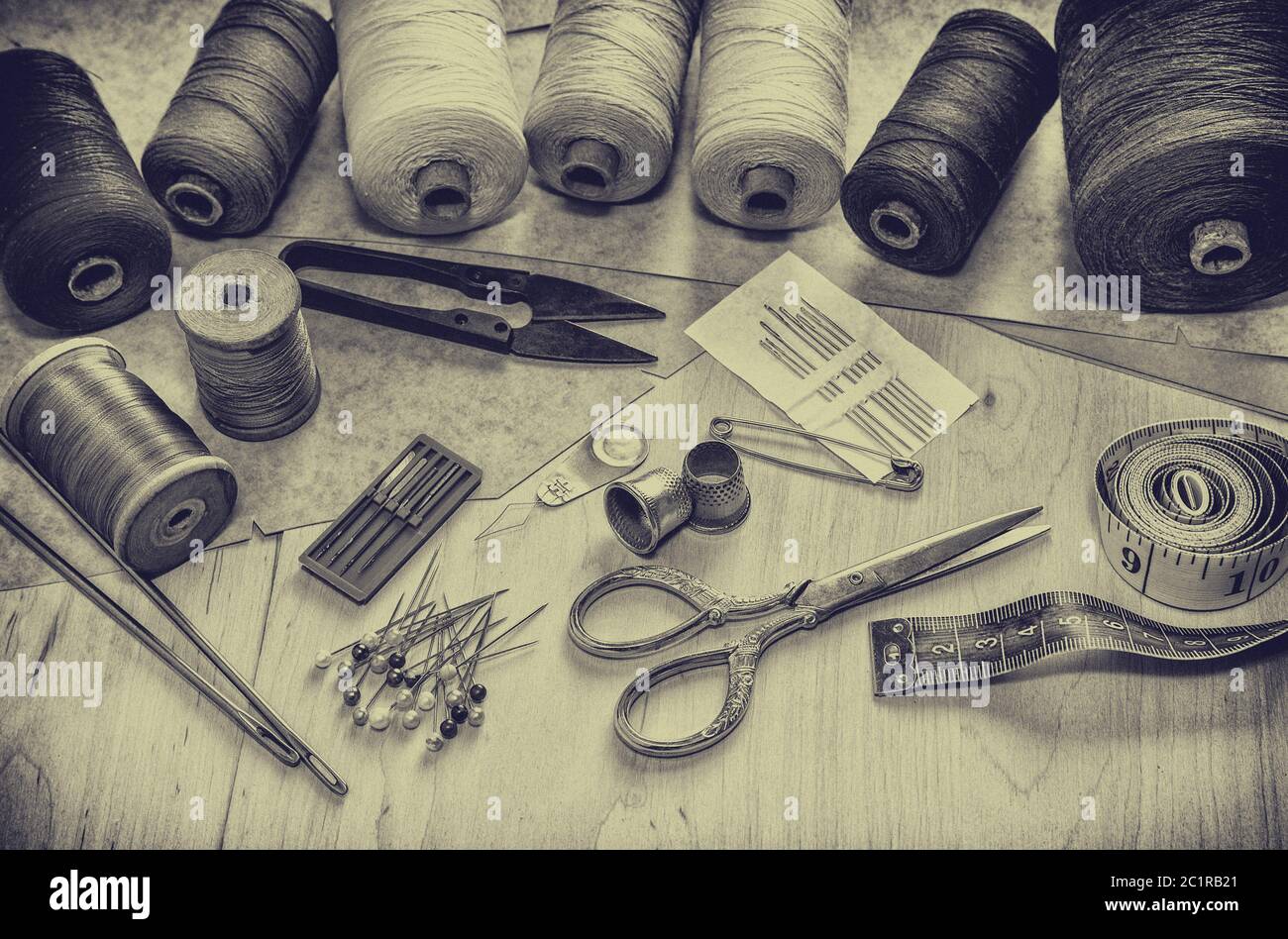 Sewing tools for needlework Stock Photo Alamy