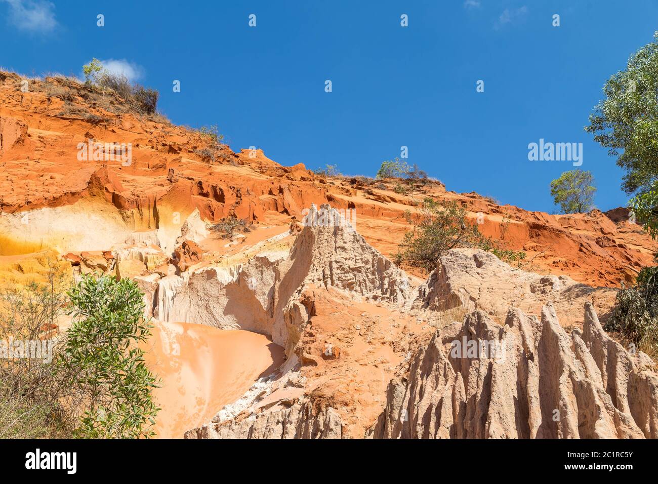 Beautiful red sand dune and sand formation in different colors Stock ...